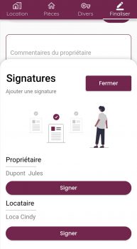 État des lieux numérique sur tablette